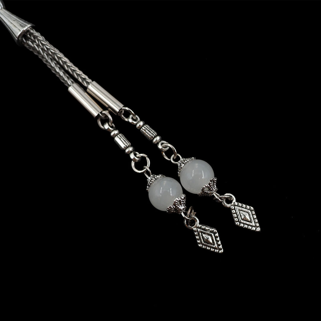 Doğal Kristal Kuvars Taşı Küre Kesim Tesbih - WATD994