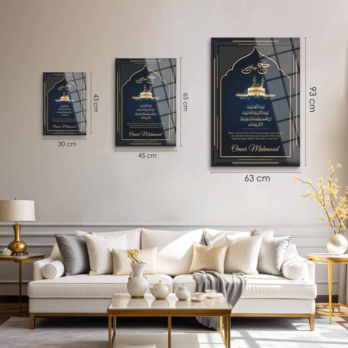 Kişiye Özel Hatıra Hac Belgesi Cam Tablo - WTC068