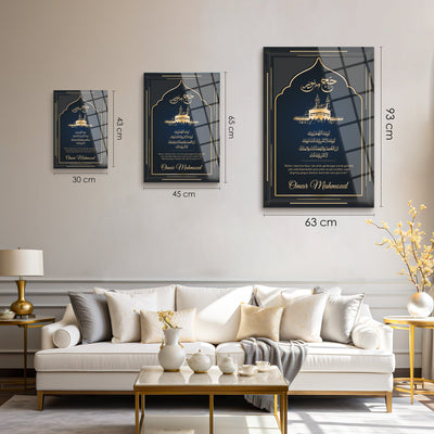 Kişiye Özel Hatıra Hac Belgesi Cam Tablo - WTC068