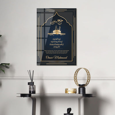 Kişiye Özel Hatıra Hac Belgesi Cam Tablo - WTC068