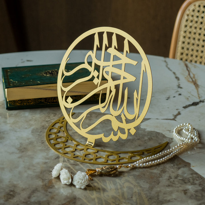 FIRSAT - Hilal Bismillah Metal Masaüstü Dekor - WAMH088