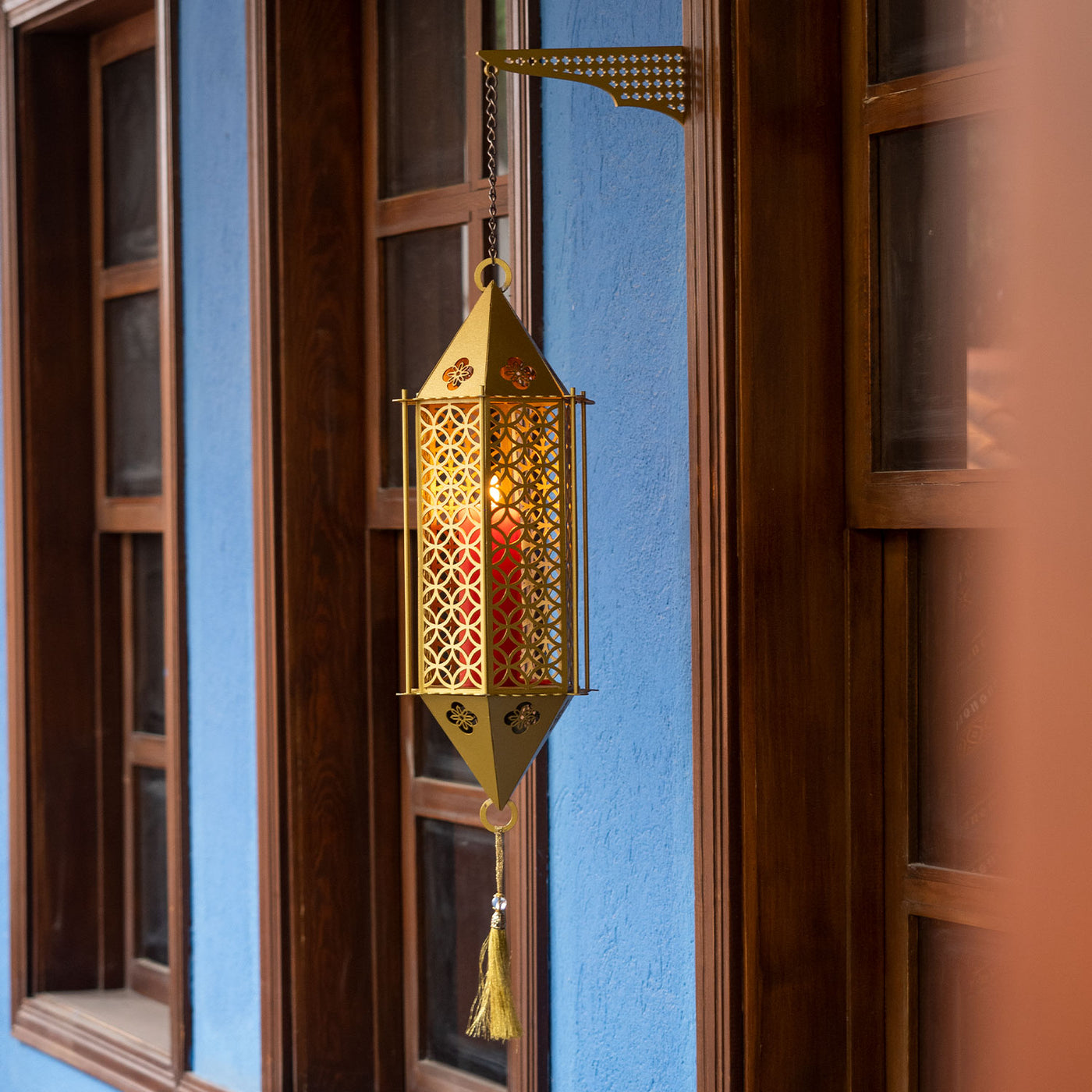 İslami Desenli Metal Duvar Mumluğu - WAMH120