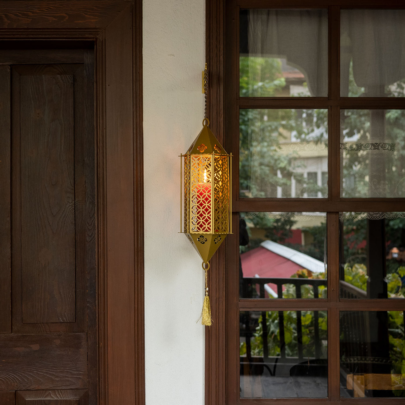 İslami Desenli Metal Duvar Mumluğu - WAMH120