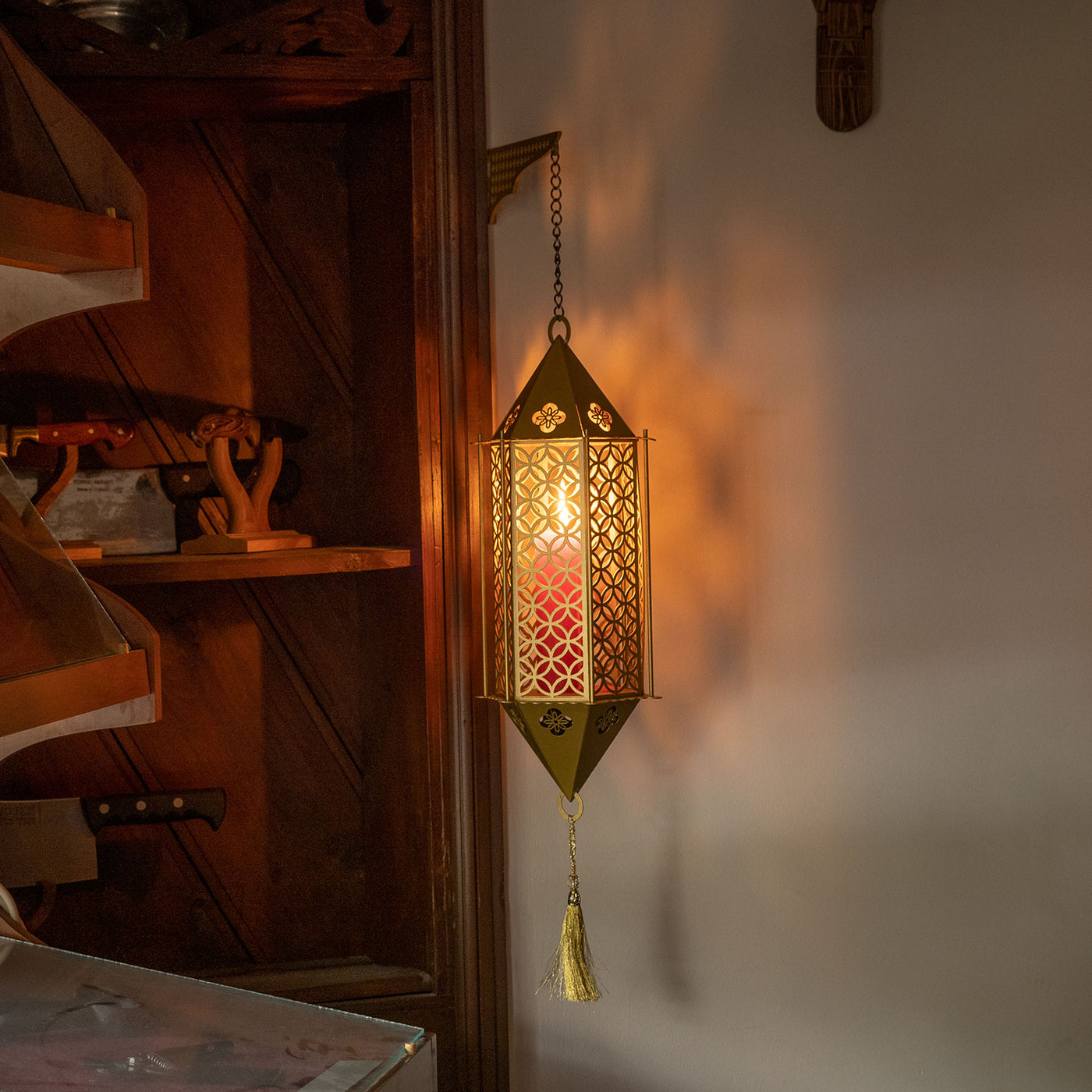 İslami Desenli Metal Duvar Mumluğu - WAMH120