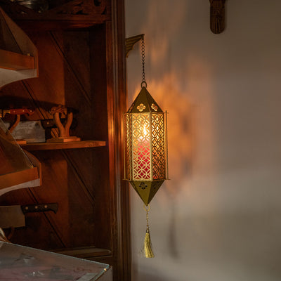 İslami Desenli Metal Duvar Mumluğu - WAMH120