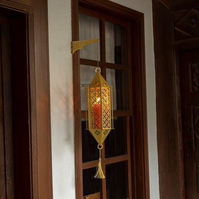 İslami Desenli Metal Duvar Mumluğu - WAMH120