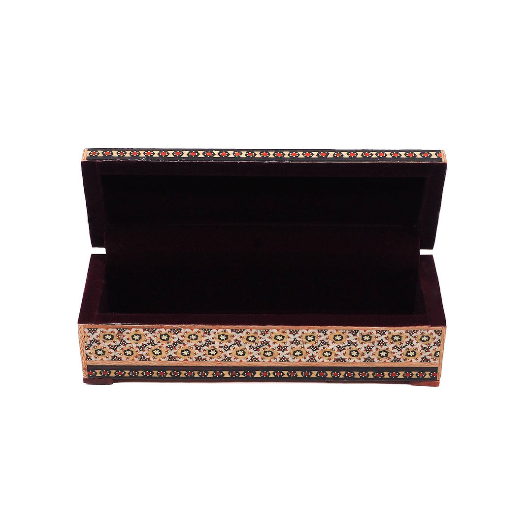 El Yapımı Hatem İşlemeli Ahşap Dekoratif Kutu - WAAH372