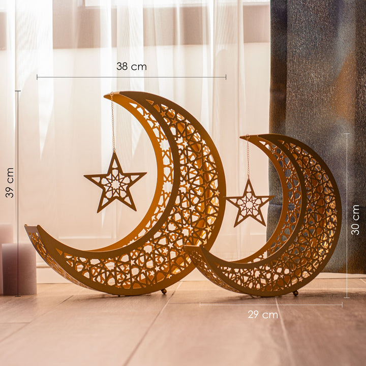 2’li Metal Hilal Ramazan Dekoru - WAMH106