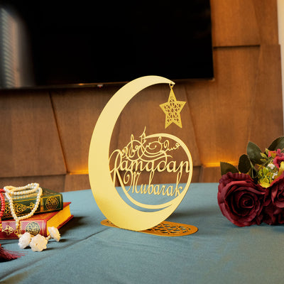 Ramadan Mubarak Metal Masaüstü Dekor - WAMH118
