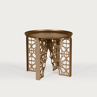 Emas S Metal İslami Motifli Yan Sehpa - WAMZ014