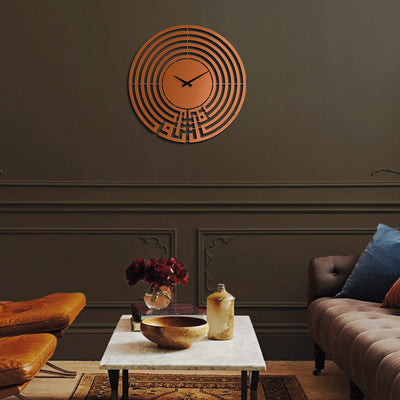 Tevekkül Yazılı Metal Duvar Saati - Sessiz Akar Mekanizma - WAMS004