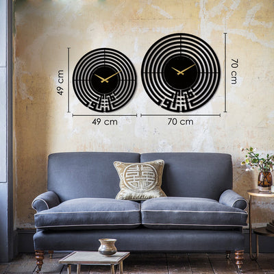 Tevekkül Yazılı Metal Duvar Saati - Sessiz Akar Mekanizma - WAMS004