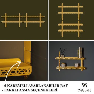 Kadem Ayarlanabilir Metal İslami Duvar Rafı – WAMH199